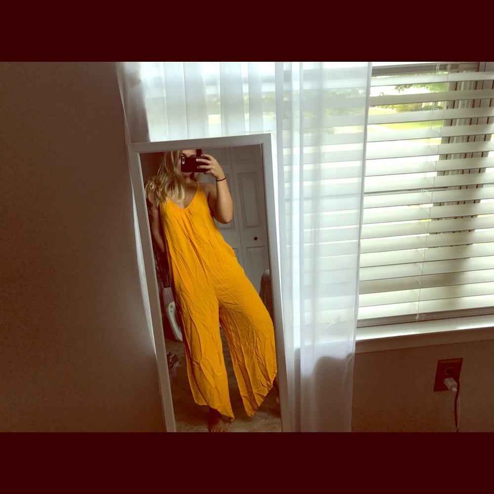Golden mustard jumpsuit